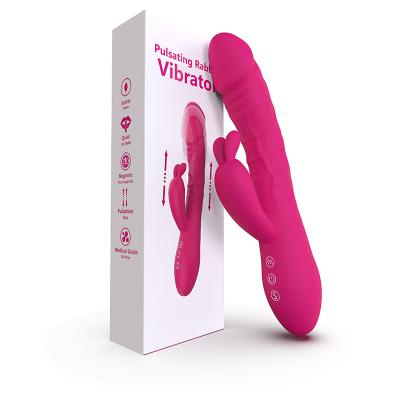 10 Frequency Dual Motor Lady Rabbit Sex Vibrator G Spot Rechargeable Personal Electric Massager Rabbit Vibrator