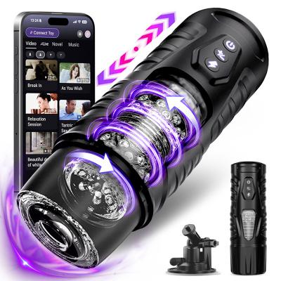 2 in 1 Vibrating Electric Stroker Machines Automatic 7 Thrust Rotation Male Adults Sex Toys Male Masturbation Cup for Men