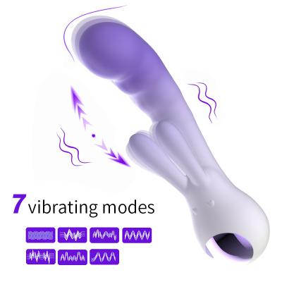 7-frequency Rechargeable Multi-speed Vibrator-G-Spot-Dildo-Rabbit Vibrator Dual Motors  Rabbit G-spot Vibrator