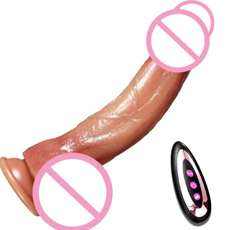 Adult Sex Toys Female Massage Masturbator Heating Telescopic Swing Thrusting Silicone Huge Realistic Vibrator Dildos for Women