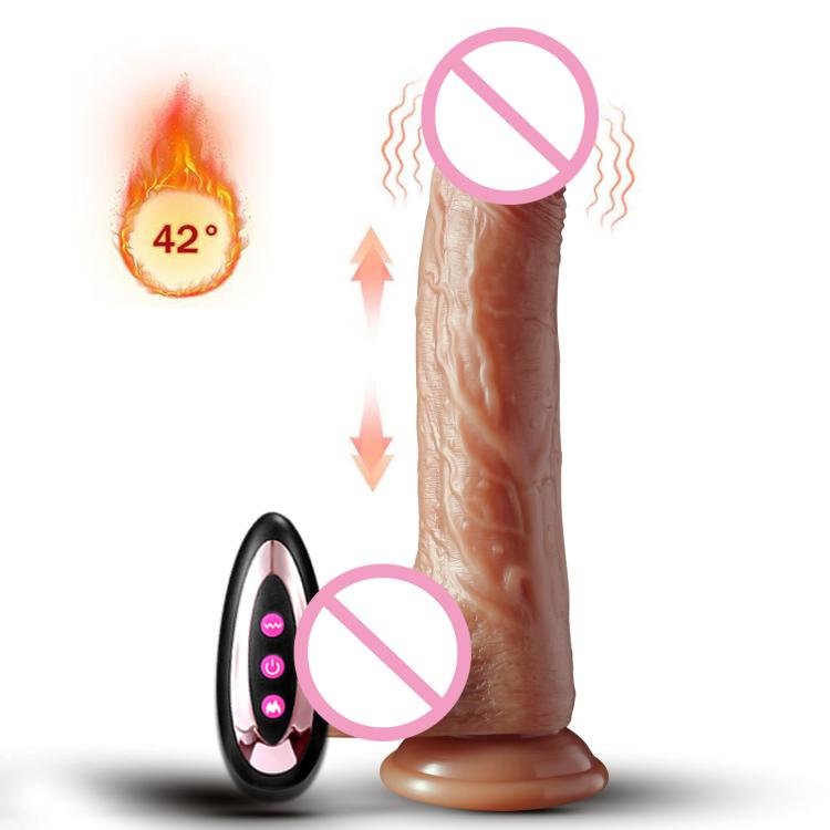 Adult Sex Toys Female Massage Masturbator Heating Telescopic Swing Thrusting Silicone Huge Realistic Vibrator Dildos for Women