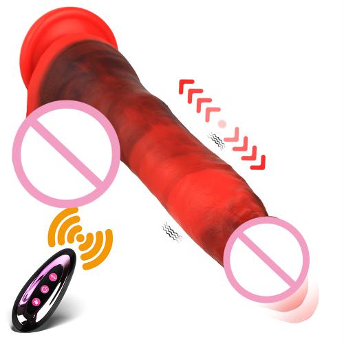 Color Mixing Penis Masturbators Sex Toys Female Heat Thrust Huge Liquid Silicone Rubber Realistic Big Dildo Vibrator for Women