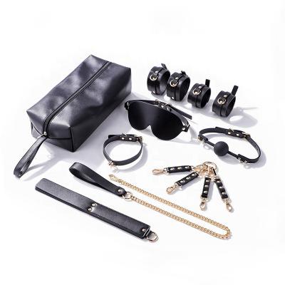 Couples Erotic Adult Foreplay Games SM Products Hot Strong PU Handcuffs Luxury Sexy Bondage Restraints BDSM Kit
