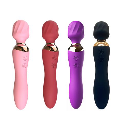Factory Outlet Powerful Female Vibrator Wand Massager 24 Modes Double Head Wand Vibrator Clit Stimulator Sex Toys Adult Sex Toys