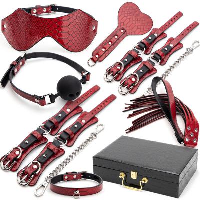 Factory Wholesale Price Multiple Styles Women Bdsm Leather Bondage Restraint Set Toys for Adult Games Role Play Bdsm Bondage Set