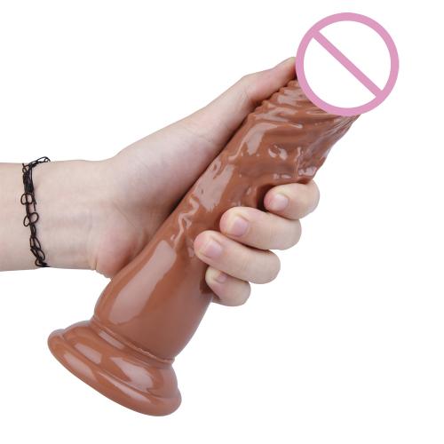 Hot Sale Factory Wholesale Insertable Penis Female Masturbator Crystal Pvc Dick Adult Sex Toy Manual Realistic Dildo for Woman