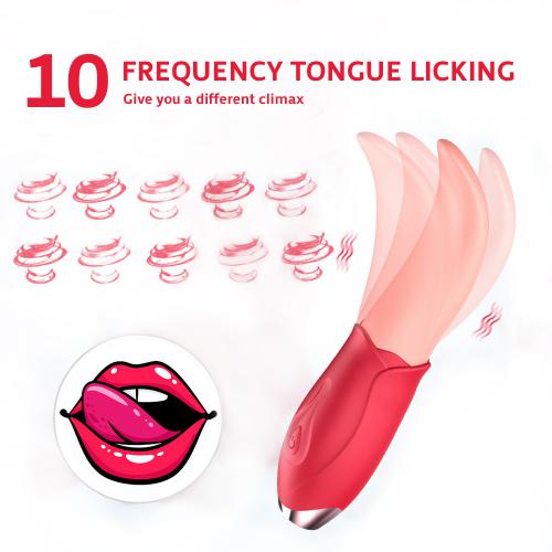 Hot Selling Realistic Tongue Licking Vibrators Sex Toys for Women Female Masturbation G Spot Clitoris Stimulator Nipple Massager