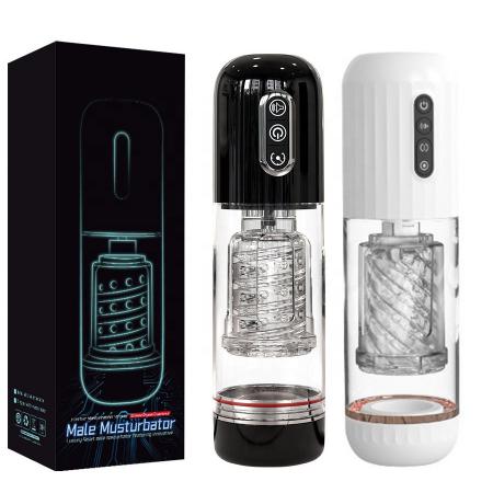 Men Sex Toys Automatic Rotating Vibrating Sucker Real Blow Hand Job Sex Time Delay Trainer Long Penis Masturbation Cup for Men