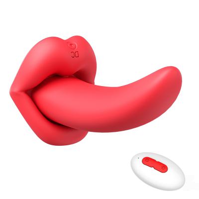 New Female Tongue Shaped Vibrator Sex Toy Remote Control 10 Speed Licking Tongue Vibrator