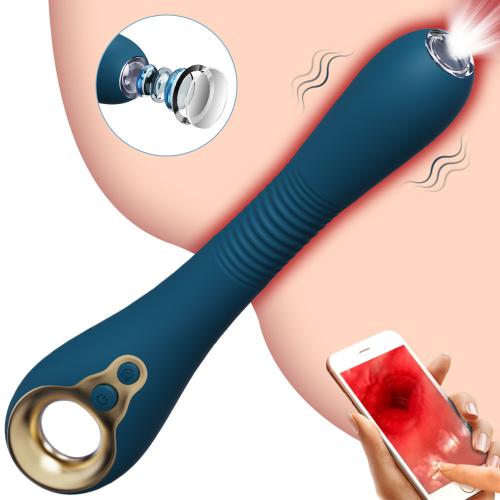 PINKZOOM 360 Bending App Control High Definition LED Vibrator Female Vagina Anus Masturbator G Spot Vibrator With Camera