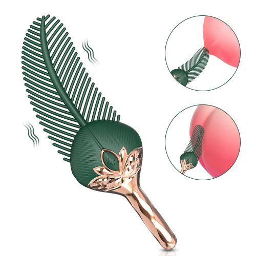 PINKZOOM Feather Shape Flirting G-spot Vibrator Clitoral Nipple Bullet Vibrator Sex Toys for Woman