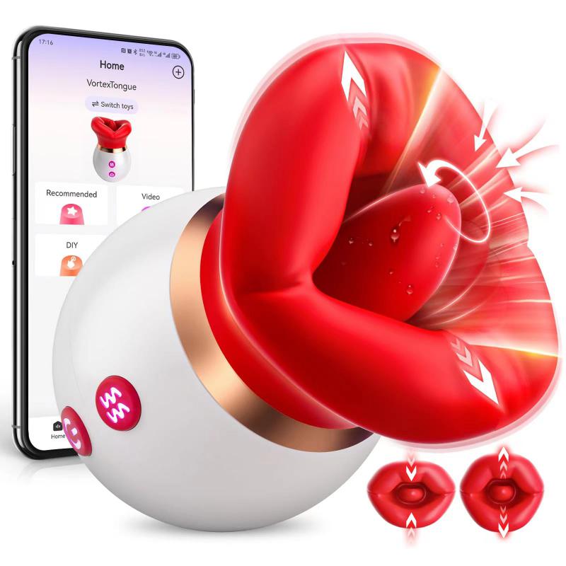 Pink Zoom Clitoral Tongue Licking Toy 10 Frequency Vibration Tongue  Licker Blow Job G Spot Vibrator Little Mouth Vibrator