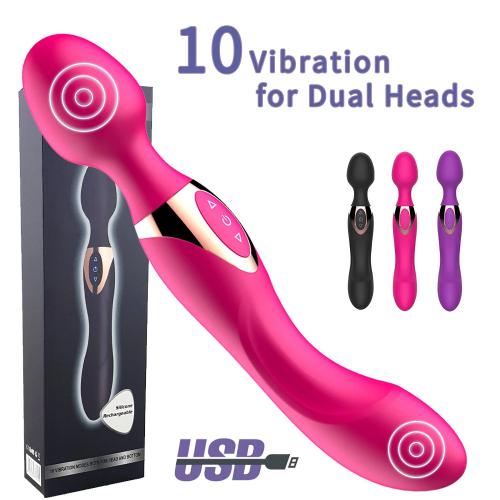 Powerful Dildo Clit Women USB Charge AV Magic Wand Massager Adult-Sex 10 Frequency Model Sexy Toy for Woman