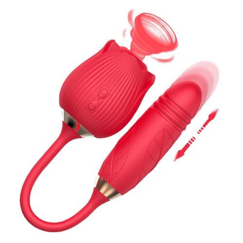 Rose Shape Vagina Licking Vibrator Intimate Good Nipple Sucker Oral Licking Clitoris Stimulation Powerful Sex Toys for Women