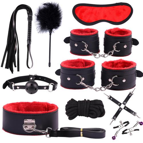 SM Products Restraints Support Customize Roleplay Leather Handcuffs Lesbian Foreplay Adult Sex Bondage BDSM Kit for Couples