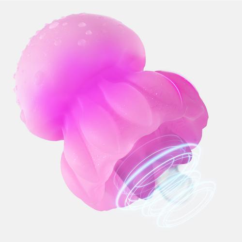 Sucking LED Light Jellyfish Vibrator Toys Clit Stimulator Nipple G Spot Tongue Licking Vibrator Adult Female Sex Toys for Women