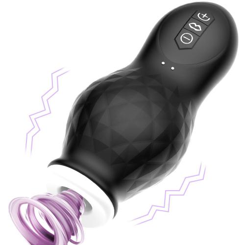 Sucking Masturbation Cup Lifelike Penis 7 Frequency Vibration & Sucking Male Masturbation Cup Sex Toy for MenGJ8865