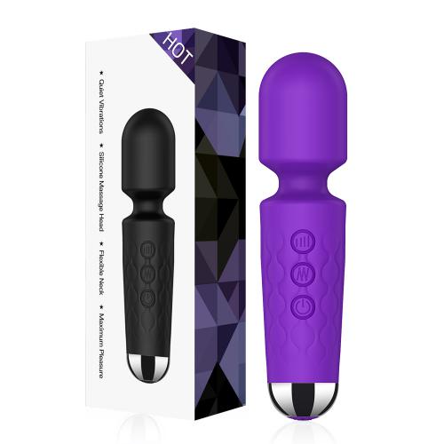 Waterproof Rechargeable Powerful Mini Vibrating Wand Massager for Couples