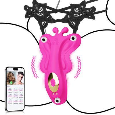 Wearable Underwear Thong With Vibrator Clitoral Stimulator Bluetooth App Controlled Mini Butterfly Vibrator for Women