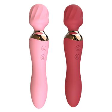 Woman  Dual Head Dildo AV Magic Wand for Sex Pleasure  Massager Dual Head Dildo Sex Toys 10 Mode Vibrating Heating Massager