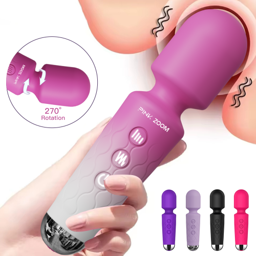 Women  Av Magic Wand Vibrator Clitoris Stimulator Usb Rechargeable Massager Wireless Dildos Sex Toys for Adults Flexible Head