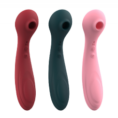 Women Sucking Vibrator Vibrator Adult Sex Toys10 Sucking Vibrator & Thrusting Dildo C-Shaped Adjustable G Spot for Nipple Clit