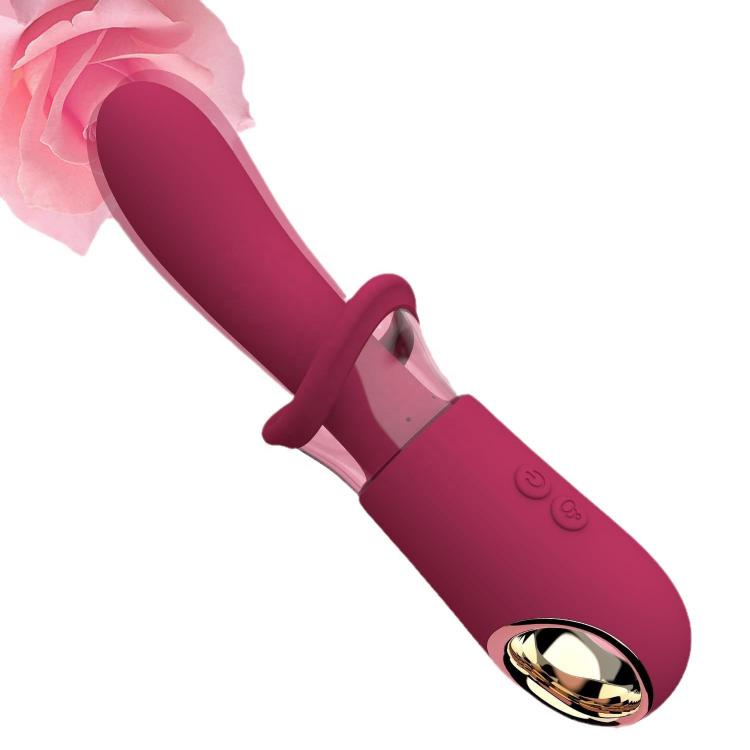 Zope Sex Toys PINKZOOM for Her Clitoris Wet Tongue Licking Vibrating Wand Massager Stick 2 in 1 Vagina Sucking Vibrator