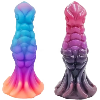 Adult Masturbation Sex Toy Liquid Silicone Anal Plug Monster  Dildo Big Size Luminous Anal Plug for Lesbian Men Women