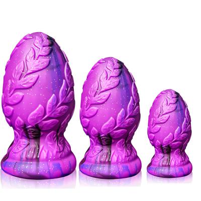 Big Sex Toys Soft Silicone Anal Plug Adult Sex Products with Leaf Texture Monster  Anal Dildo Suction Cup Base for Women
