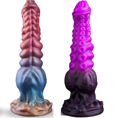 Huge Fantasy Tentacle Monster Dildo Big Silicone  Dragon Anal Dildo Thick Creature Cocks Dog Knot Anal Plug Adult Sex Toys