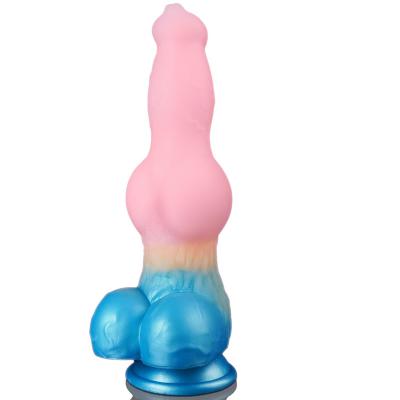 Monster Fantasy Dog Knot Dildo Big Animal Dildo Giant Animal Penis with Suction Cup Massive Silicone Anal Plug  for Adult Toys