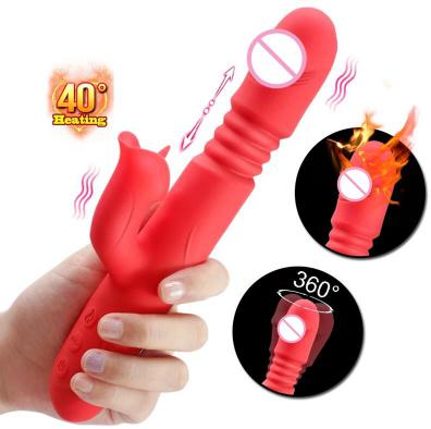  Telescopic Rabbit Vibrator Rotation Heating G Spot Dildo Vibrator Clit Stimulator Female Masturbation Sex Toys for woman%