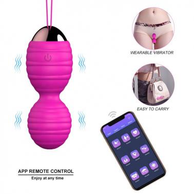 2021 New Latest Patent APP Controlled Ben Wa Kegel Balls Smart Vaginal Vibrating Kegel Balls Silicone Weight Exercise Ball
