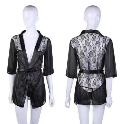 2024 Hot Sexy Sleepwear Deep-V Night Dress Women Sleeping Nightgown Lace Nightie Lingerie Bathrobe Homewear Womens Clothing%