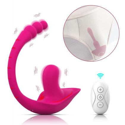 2025 NEW 2in1 Wearable G Spot Clitoral Vagina Vibrators for Women Anal Beads Butt Plug Dildo 10 Vibration Sex Toys for Woman%