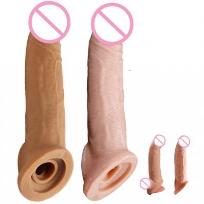21Cm Enlargement Penis Extender Sleeve Reusable Condom Delay Ejaculation Sex Toys for Men Intimate Goods Sex Shop%