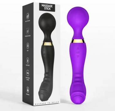 2in1 Amz Best Selling Powerful Double Head Dildo Vibrators for Women Sex Toys for Woman AV Wand Massager Other Massage Products%