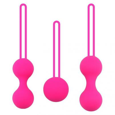 3 Pcs Set Safe Silicone Beginner Kegel Ball Weight Massager Ben Wa Ball Vagina Tightening Exercise Pelvic Floor Muscles Trainer%