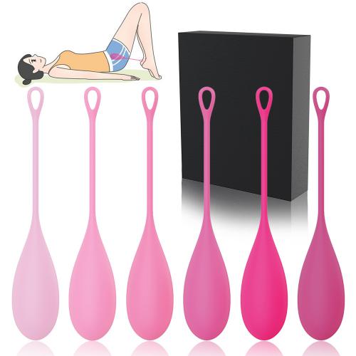 6pcs/Set Kegel Exercise Set for Women Medical Silicone Ben Wa Kegel Balls Beginner Kit for Bladder and Pelvic Floor Control%
