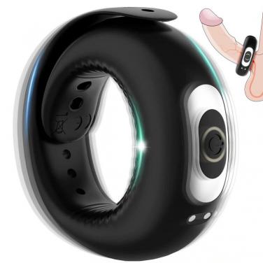 Adjustable Lock Ring Rechargeable Silicone Vibration Cock Ring Sex Toy for Men Male Masturbator Penis Sex Products Adult Toys%