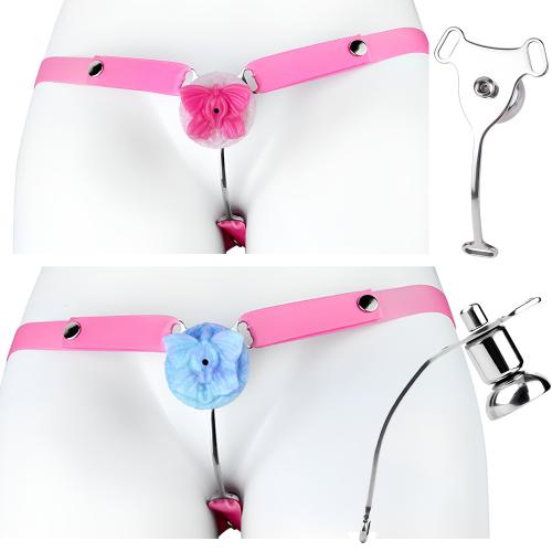 BDSM Toys Artificial Pussy Cock Cage Chastity for Men Cock Chastity Belt With Butterfly Shape Dildos