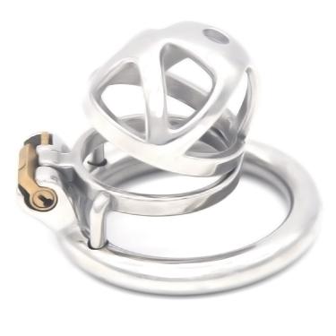 FRRK-04  Male Chastity Cage Hollow Bird Device Padlock 304 Stainless Steel  Lock Constraint Adult Sex Toy