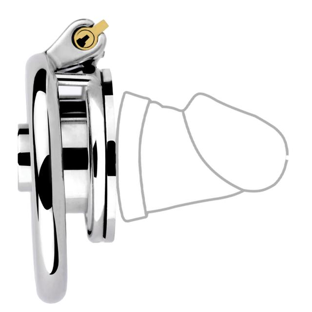 FRRK-406 Chastity Cage With Silicone Realistic Dildo Head BDSM Sex Toy for Man Cock Ring
