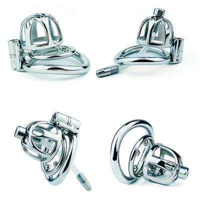 FRRK Cock Cage Small Tail Chastity Cage Belt, Men