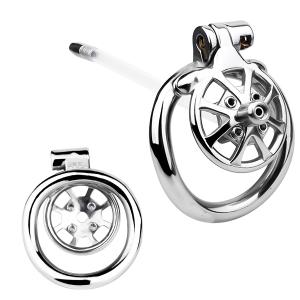 FRRK Metal Hollow Chastity Cage for Men Fetish Lock Penis With Catheter Bdsm Sex Toys Male Bondage Slave Game