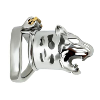 FRRK Super Long Chastity Cage for Men,Stainless Steel Tiger Head Rooster Cock Cage Male Chastity Devices,sissy Chastity Cage