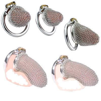 FRRK Wholesale Chastity Cage Male Chastity Devices Small Mesh Cock Cage with Cock Rings Chastity Belt Sex Toys Bondage Sex Toys