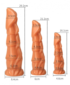 Fantasy Soft Silicone G-Spot Dildo Extra Huge Anal Plug with Suction Cup Colorful Knot Dildos for Adult Masturbation Sex Toy