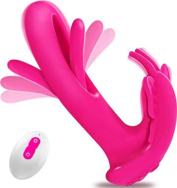 G Spot Panty Vibrator Dildo for Women 9 Flapping 9 Vibrating Modes Wearable Female Sex Toys for Woman with Butterfly Design%