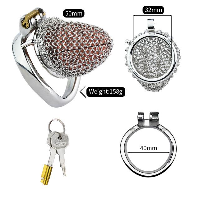 High Quality Metal Mesh Cock Cage Gay Chastity Device Penis Bondage Cage Male Sex Toys
